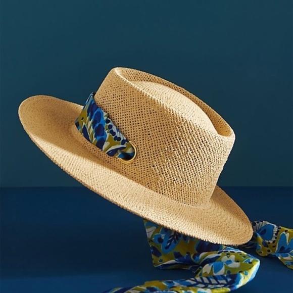 Anthropologie  Vera Scarf Trimmed Boater Hat main image 13
